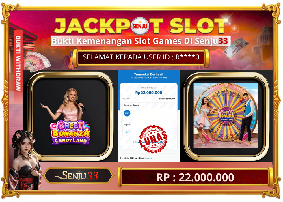 🎰 SENJU33 JACKPOT SLOT Rp. 22.000.000 LUNAS 🎉