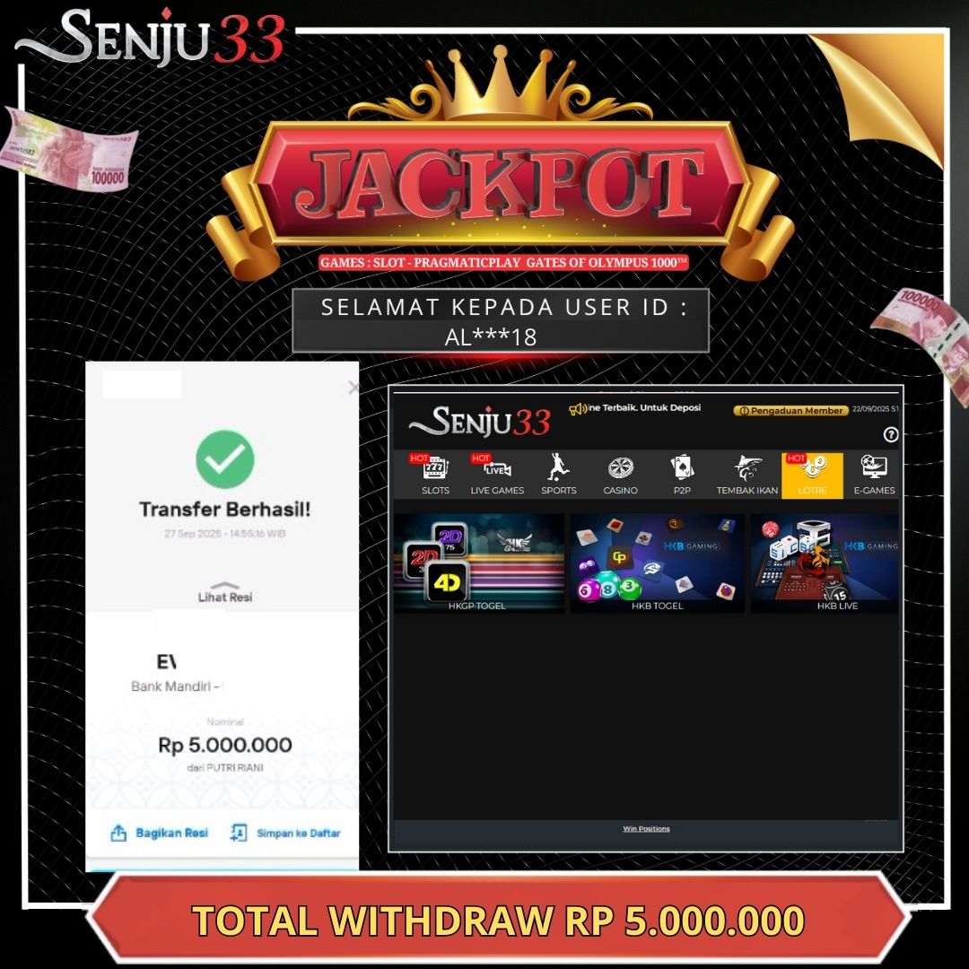 🎰 SENJU33 JACKPOT SLOT Rp. 5.000.000 LUNAS 🎉