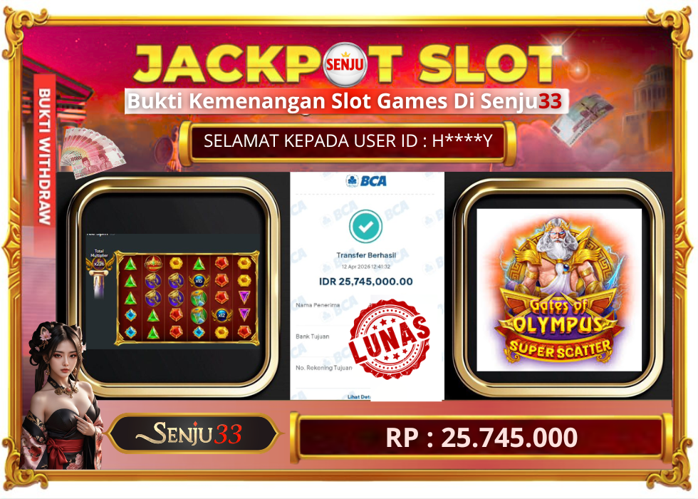 🎰 SENJU33 JACKPOT SLOT Rp. 25.745.000 LUNAS 🎉